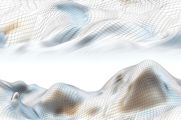 Seamless texture featuring abstract white waves and black dots connected by lines, creating a futuristic and intricate design