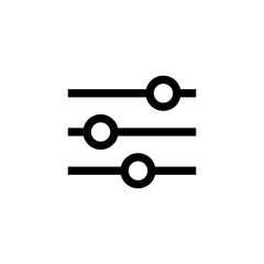 Equalizer filter icon isolated on white background