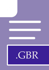 GBR File format icon fill inside