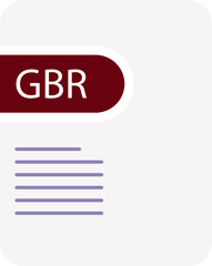 GBR File icon deep and minimal