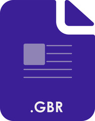 GBR inside fill icon with minimal lines and rectangle