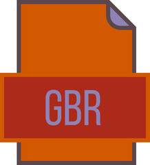 GBR  File icon fill and outline crisp corners