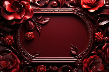 red rose frame