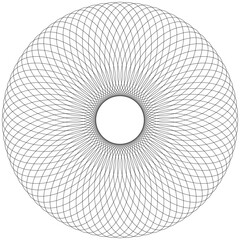 geometric circular element, circular, concentric and radial element, mandala art style, donut shape