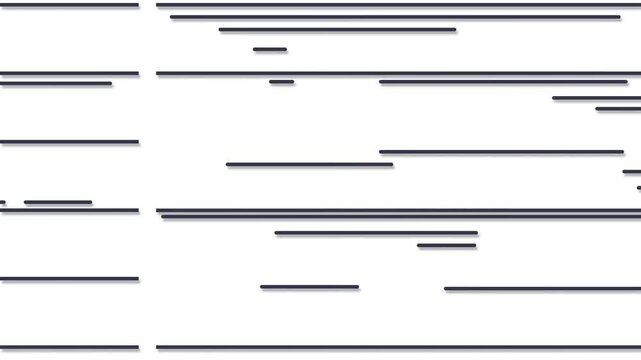 Horizontal lines with shadows, similar to laser beams, fly across the entire screen.