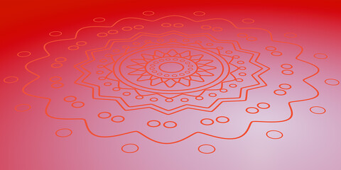 Happy Rakshabandhan Hindi greeting with Rakhi illustration. 3d render.