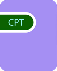 CPT File icon black fill and empty for symbol