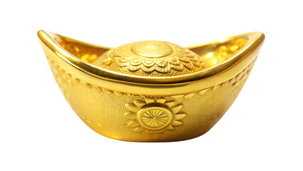 chinese gold solid isolated on white background