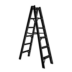 staircase silhouette, on white background vector