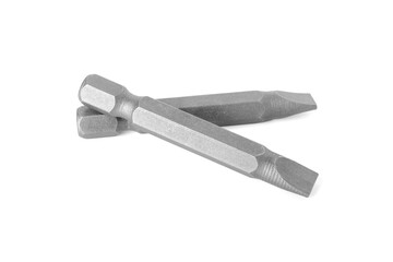 Two bits for screwdriver isolated on white