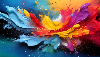 Fototapeta premium modern background featuring a colorful, splattered paint effect