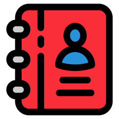 Contact Book Icons For Design Elements 