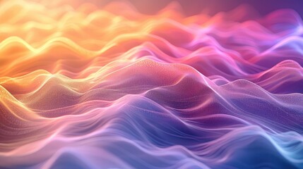 Obraz premium Holographic waves flowing seamlessly