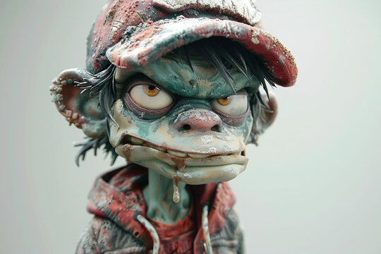 Movie cartoon illustration of negative ugly angry cartoon style created with generative AI