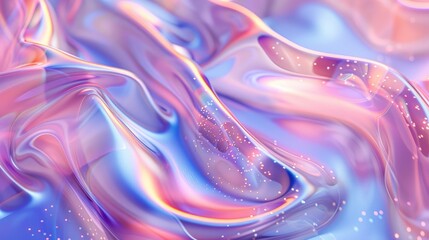 Obraz premium Holographic waves flowing seamlessly