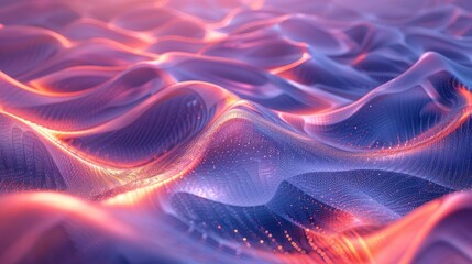 Fototapeta premium Holographic waves flowing seamlessly