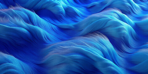Obraz premium A mesmerizing image of soft, wavy textures in shades of blue, creating a touch-and-feel effect that is both soothing and visually appealing