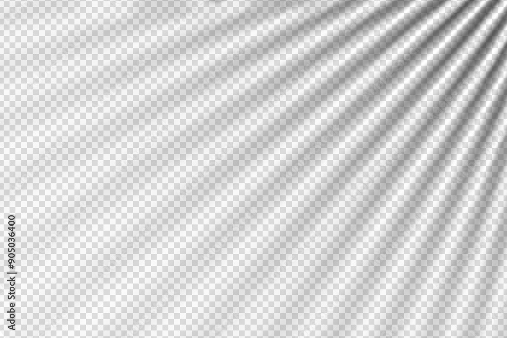 Wall mural light effect shadow overlay from blind isolated transparent background.