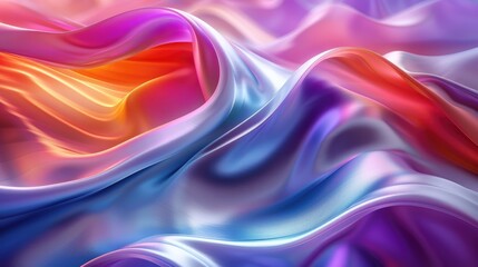 Obraz premium Intersecting colorful waves creating a mesmerizing effect