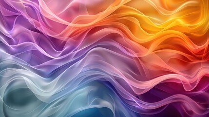 Obraz premium Intersecting colorful waves creating a mesmerizing effect