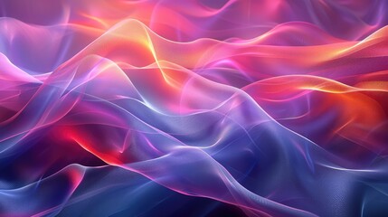 Obraz premium Intersecting colorful waves creating a mesmerizing effect