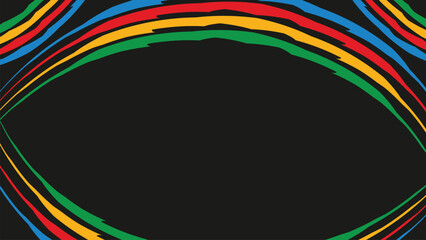 Abstract background design with Olympic games theme colors