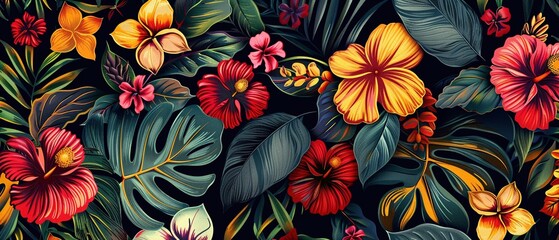 Blumen und Pflanzen Hintergrund, Florale Illustration