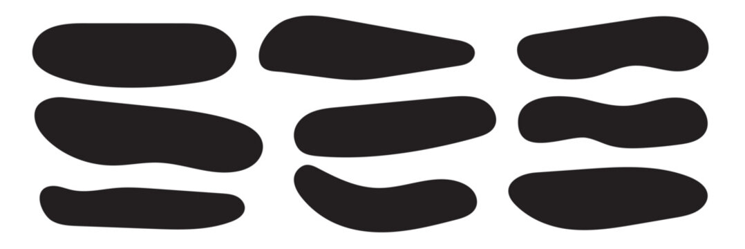 Abstract organic shape. modern blotch shape, black blobs shape set, Random blob shapes eps 10.
