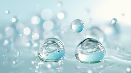 Close-up of a water-based moisturizer, Hydration skin, Lightweight and effective