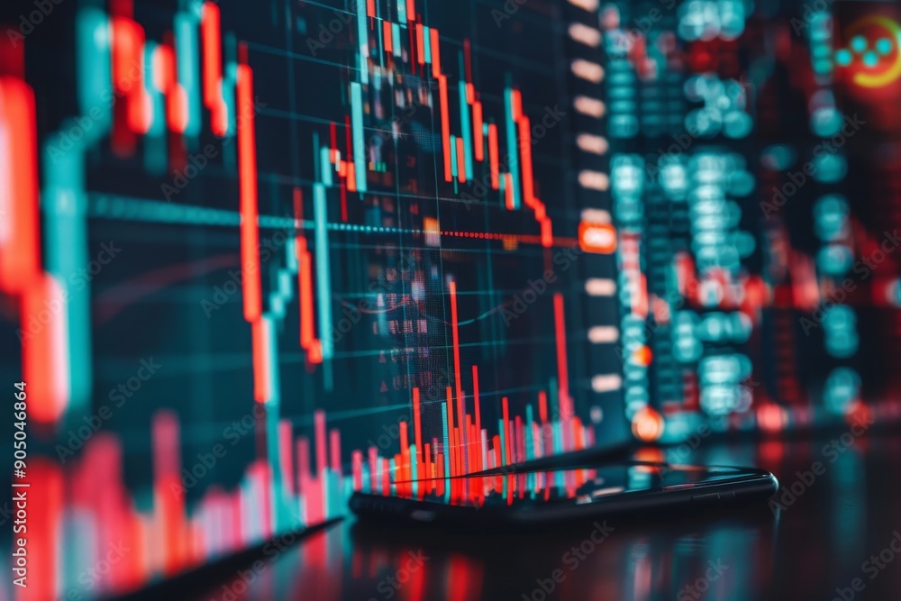 Aufkleber real-time stock market display with secure digital locks, underscoring the importance of financial d