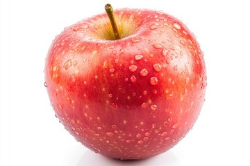 Red apple isolated on white background, full depth of field, ai