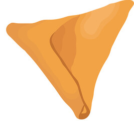 Crispy Potato Samosa Appetizer Food Isolated on White Background