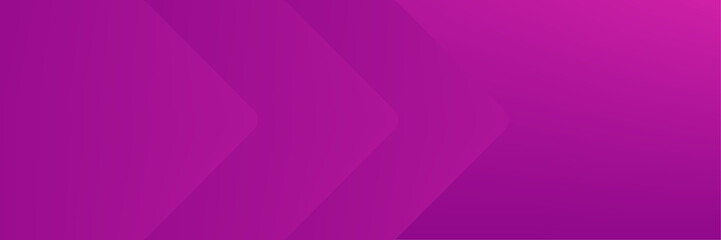Purple abstract vector long banner. Minimal background with arrows and copy space for text. 
