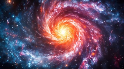 Stunning and epic colored galaxy vortex photos generated by stock