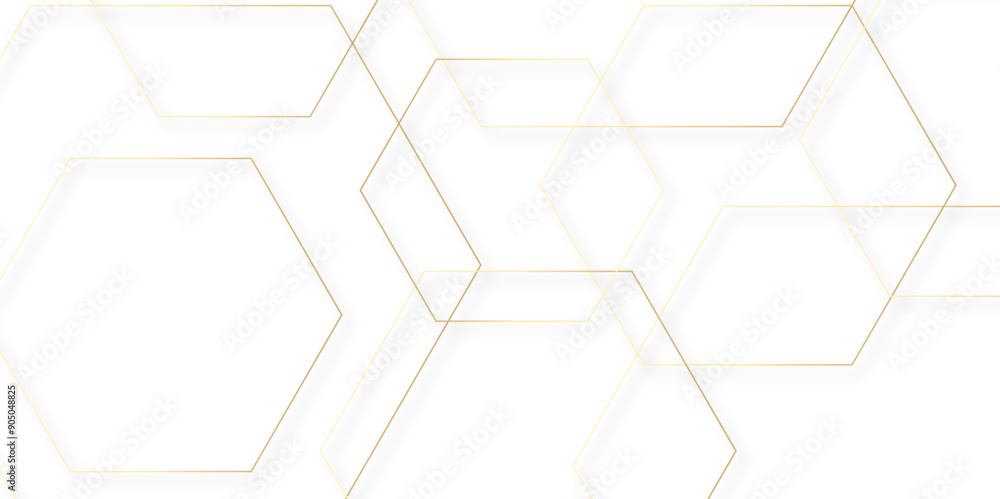 Poster hexagon geometric on a white background. geometric abstract background with simple hexagon elements.