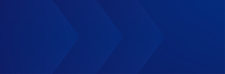 ฺBlue abstract vector long banner. Minimal background with arrows and copy space for text. 