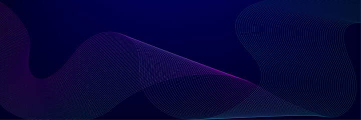 ฺBlue abstract vector long banner. Minimal background with arrows and copy space for text. 
