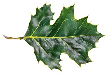 Fototapeta premium Holly Leaf isolated on a white background