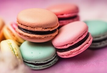 Fototapeta premium Colorful Macarons
