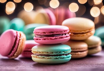 Obraz premium Colorful Macarons