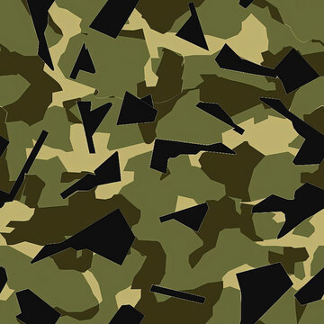 Dark Grey Green Splinter M90 Camo Pattern, Hunting Seamless Camouflage Texture