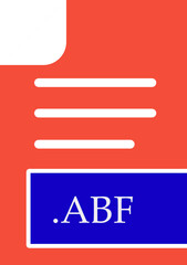 ABF   File format icon fill inside