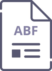 ABF   File icon minimal outline with symbols