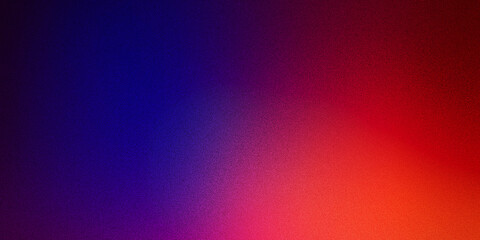 Grain gradient background with color gradation and grainy noise texture. Abstract blue and red colors grain gradient background