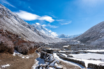 Dingboche Valley View in Everest Region