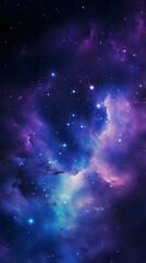 Fototapeta premium Digital colorful starry sky abstract graphic poster background