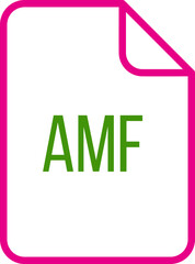 AMF icon type file type extension design  