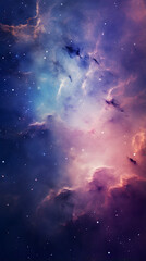 Obraz premium Digital colorful starry sky abstract graphic poster background