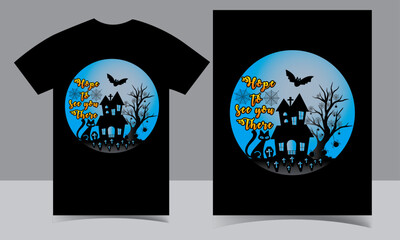Halloween T-shirt design concept.