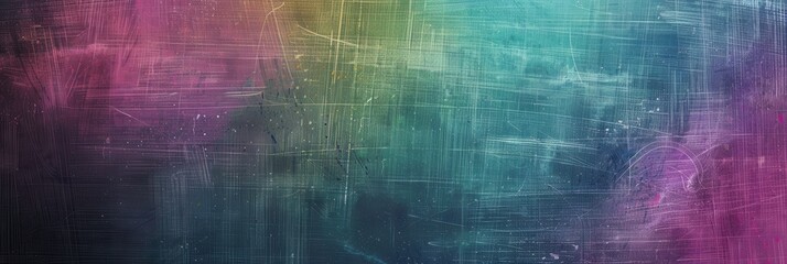 A chalkboard filled with vibrant spirals and abstract shapes showcases creativity during an art class in a brightly lit environment. Generative AI